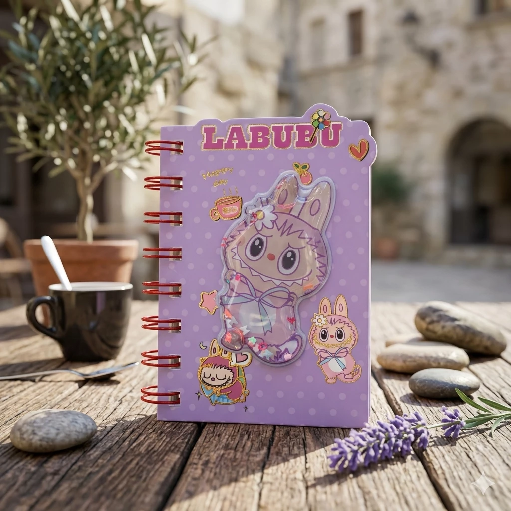 Labubu Bənövşəyi Rəngli Spiral Bloknot