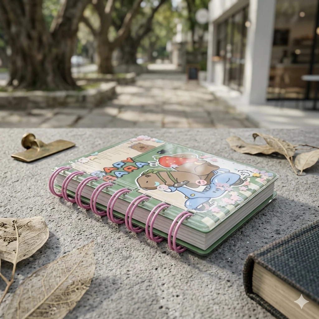 Yaşıl Capibara  Spiral Bloknotu