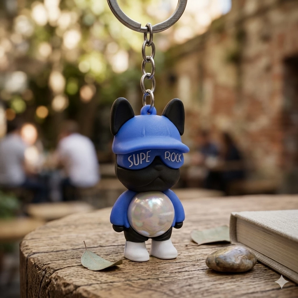 "SUPER ROCK" İşıqlı Buldoq Keyfiyyətli Aksesuar-Brelok