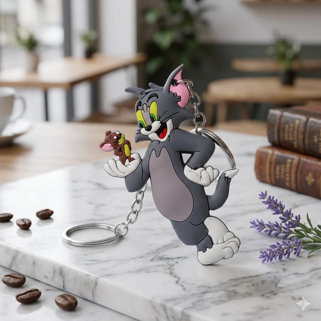 Tom və Cerri Mövzulu Silikon Brelok