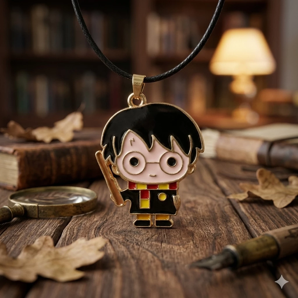 "Harri Potter" dizaynlı emallı boyunbağı