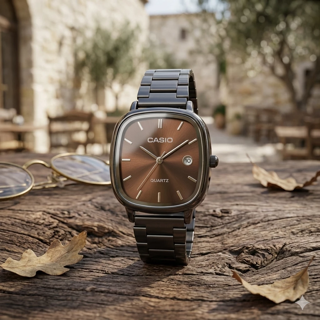 Casio Vintage Brown Dial – Klassik Kişi Qol Saatı