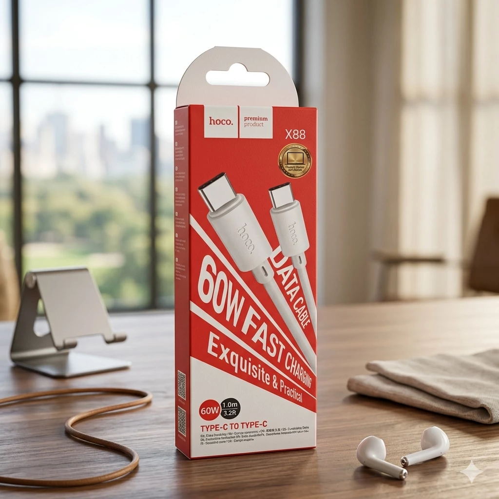 Hoco X88 Type-C sürətli şarj kabeli (60W)